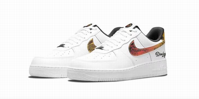 Cheap Nike Air Force 1 White Golden Shoes Men and Women-48